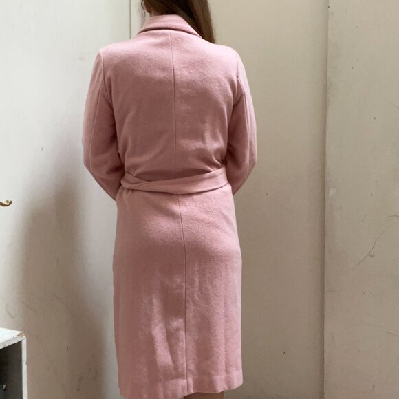Reformation Dusty Rose Wrap Coat | Wool-Blend Midi | Size M - Picture 4 of 7
